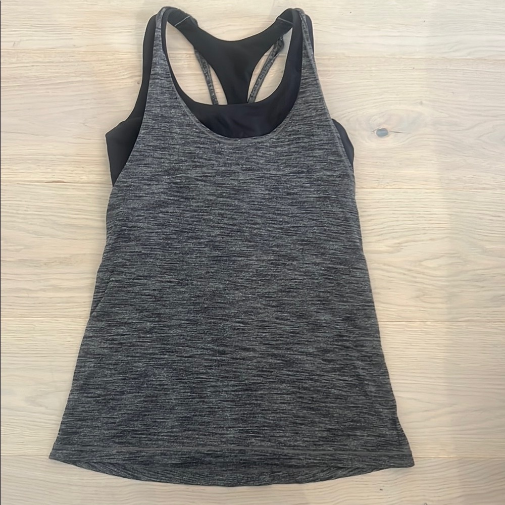 Lululemon Women's Gray Racerback Tank Top w/ Built in bra